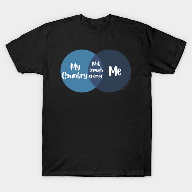 Venn Diagram Me vs. My Country: Not enough energy T-Shirt by Jean-Claude Venn-Diagram